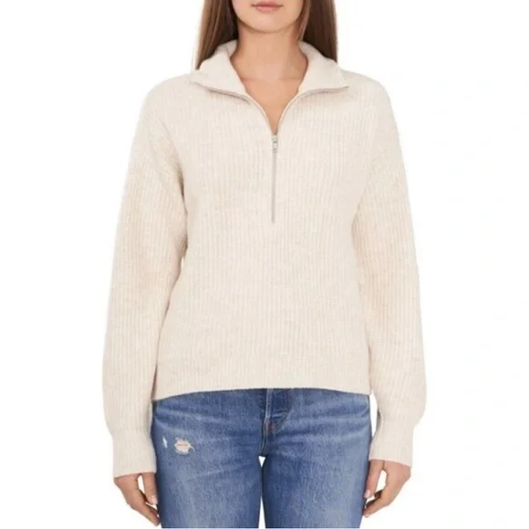 Vince Camuto Half Zip Pullover Soft Knit Sweater - Picture 2 of 8